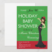 Uitnodiging voor kerstfeestdagen Baby shower (Voorkant / Achterkant)