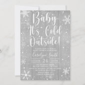 Uitnodiging voor kerstfeestdagen Baby shower (Voorkant)