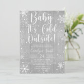 Uitnodiging voor kerstfeestdagen Baby shower (Staand voorkant)