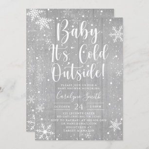 Uitnodiging voor kerstfeestdagen Baby shower