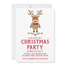 Uitnodiging voor kerstfeestdagen bij Nerdy Reindee