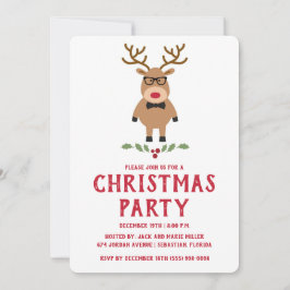 Uitnodiging voor kerstfeestdagen bij Nerdy Reindee