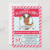 Uitnodiging voor kerstfeestdagen bij rendieren (Voorkant)