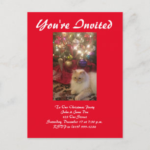 Uitnodiging voor kerstfeestdagen briefkaart