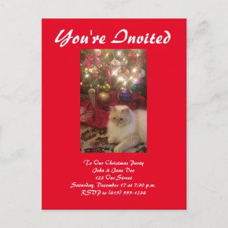 Uitnodiging voor kerstfeestdagen briefkaart