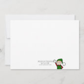 Uitnodiging voor kerstfeestdagen dansende Elves (Achterkant)