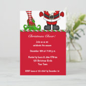 Uitnodiging voor kerstfeestdagen en feestdagen (Staand voorkant)