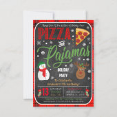 Uitnodiging voor kerstfeestdagen en pyjama's (Voorkant)