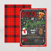 Uitnodiging voor kerstfeestdagen en pyjama's (Voorkant / Achterkant)