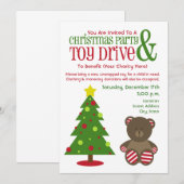 Uitnodiging voor kerstfeestdagen en Speelgoed (Voorkant / Achterkant)