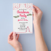 Uitnodiging voor kerstfeestdagen flyer (Hand)