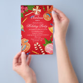 Uitnodiging voor kerstfeestdagen flyer (Hand)