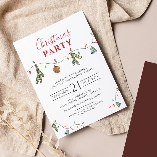 Uitnodiging voor kerstfeestdagen flyer