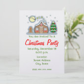 Uitnodiging voor kerstfeestdagen - Gingerbrood Hou (Staand voorkant)