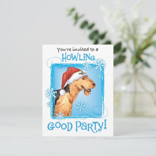 Uitnodiging voor kerstfeestdagen in Airedale (Staand voorkant)