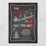 Uitnodiging voor kerstfeestdagen in Chalkboard<br><div class="desc">Deze feestelijke en leuke kerstfeestelijke uitnodiging voor kerstfeestdagen zal de toon zetten voor die feestdag, die feestelijke feestelijke feestdag of die feestelijke feestelijke feestelijke feestelijke feestelijke feestelijke feestelijke feestdag. Deze uitnodiging op basis van xmas is voorzien van een kool-achtergrond met witte en rode feestelementen van sterren, santa op zijn slee...</div>