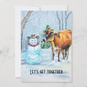 Uitnodiging voor kerstfeestdagen in Cowboy Snowman