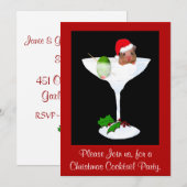 Uitnodiging voor kerstfeestdagen in Cute Hamster (Voorkant / Achterkant)