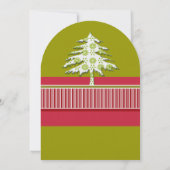 Uitnodiging voor kerstfeestdagen in de limoen kers (Achterkant)