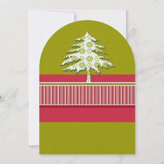 Uitnodiging voor kerstfeestdagen in de limoen kers (Achterkant)