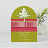 Uitnodiging voor kerstfeestdagen in de limoen kers (Staand voorkant)