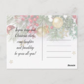 Uitnodiging voor kerstfeestdagen in de Rustige Gol (Achterkant)