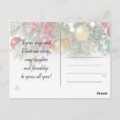 Uitnodiging voor kerstfeestdagen in de Rustige Gol (Achterkant)