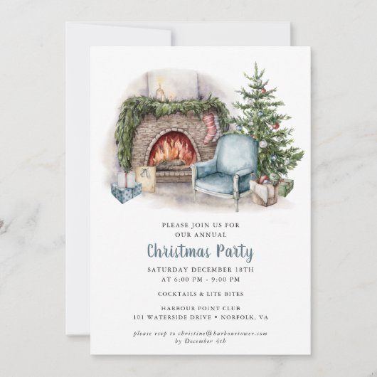 Uitnodiging voor kerstfeestdagen in de Waterverf E (Voorkant)