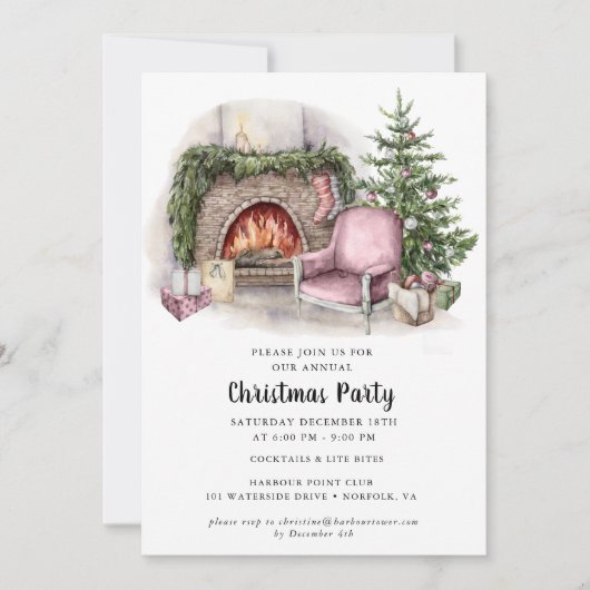 Uitnodiging voor kerstfeestdagen in de Waterverf E (Voorkant)