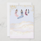 Uitnodiging voor kerstfeestdagen in de winter (Achterkant)