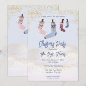 Uitnodiging voor kerstfeestdagen in de winter (Voorkant / Achterkant)