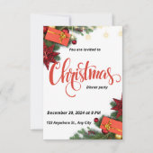 Uitnodiging voor kerstfeestdagen in Elegant (Voorkant)