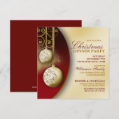 Uitnodiging voor kerstfeestdagen in Elegant (Voorkant / Achterkant)