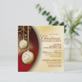 Uitnodiging voor kerstfeestdagen in Elegant (Staand voorkant)