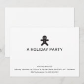 Uitnodiging voor kerstfeestdagen in Gingerbrood (Voorkant / Achterkant)