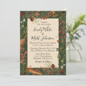 Uitnodiging voor kerstfeestdagen in het groen (Staand voorkant)