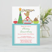 Uitnodiging voor kerstfeestdagen in het kader van  (Staand voorkant)