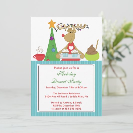 Uitnodiging voor kerstfeestdagen in het kader van  (Staand voorkant)