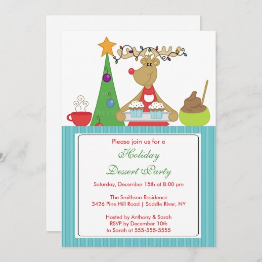 Uitnodiging voor kerstfeestdagen in het kader van  (Voorkant / Achterkant)