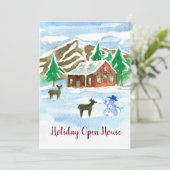 Uitnodiging voor kerstfeestdagen in het Open House (Staand voorkant)