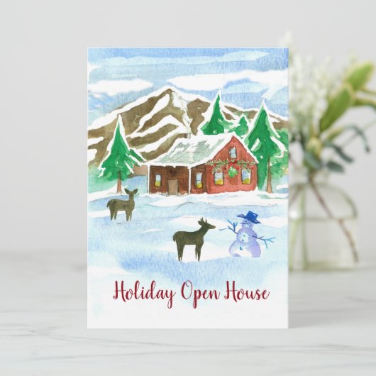 Uitnodiging voor kerstfeestdagen in het Open House (Staand voorkant)