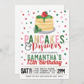 Uitnodiging voor kerstfeestdagen in pannenkoeken e (Voorkant / Achterkant)