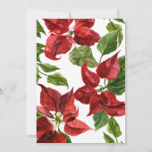 Uitnodiging voor kerstfeestdagen in Poinsettias (Achterkant)