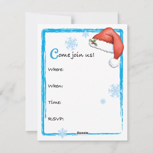 Uitnodiging voor kerstfeestdagen in Pommeren (Achterkant)