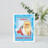 Uitnodiging voor kerstfeestdagen in Pommeren (Staand voorkant)