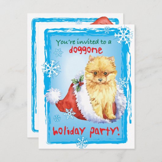 Uitnodiging voor kerstfeestdagen in Pommeren (Voorkant / Achterkant)