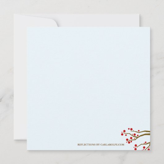 Uitnodiging voor kerstfeestdagen in Red Berries (Achterkant)