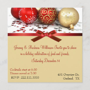 Uitnodiging voor kerstfeestdagen in Red & Gold Bal