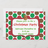 Uitnodiging voor kerstfeestdagen in rennen - Cooki (Voorkant)