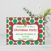 Uitnodiging voor kerstfeestdagen in rennen - Cooki (Staand voorkant)